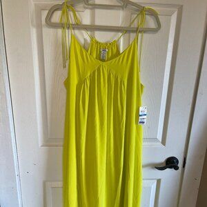 Bar III Citron Yellow Spaghetti Strap Beach Party Dress Size XL New w/ Tags